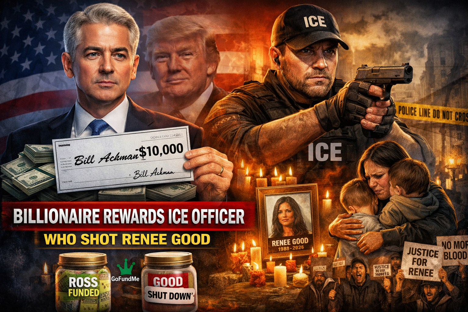 Billionaire Rewards ICE Officer Who Shot Renee Good - Sparks Outrage as Donations Pour In
