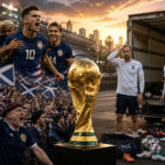 World cup dream celebration and contrast