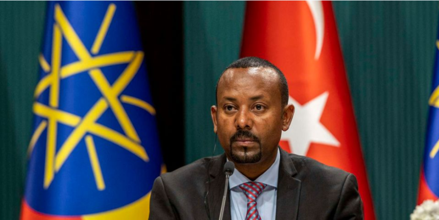 Ethiopia's Prime Minister Ahmed Abiy at a past event. Seven Ethiopian armed groups have formed an alliance aimed at overthrowing Abiy’s government.